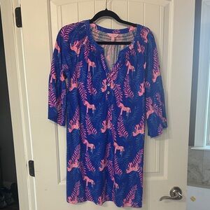 Lilly Pulitzer Blue and Pink Zebra Dress